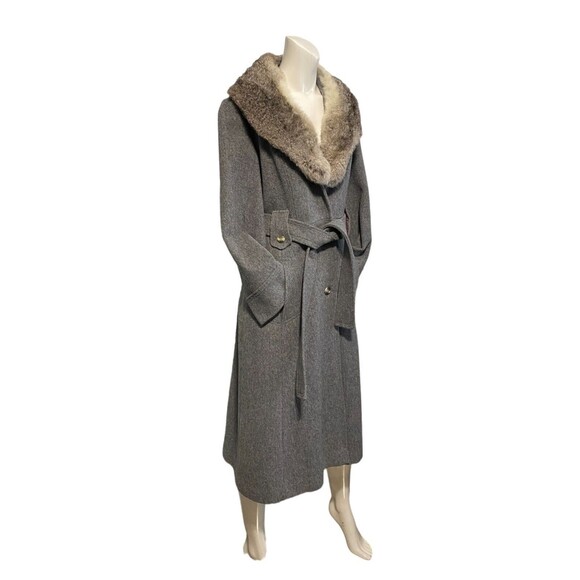Sears JR Bazaar Women's Wool Coat Fur Collar Union Made Vintage 1970's USA EUC! - Picture 5 of 16
